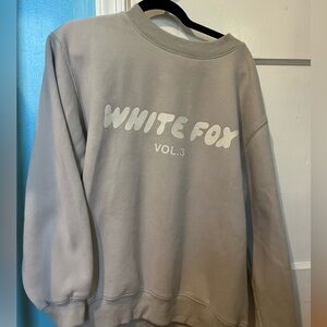 White Fox Boutique Light Gray Crew Neck Sweater